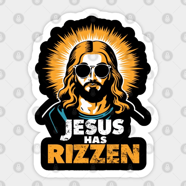 Jesus Has Rizzen Sticker by LEGO